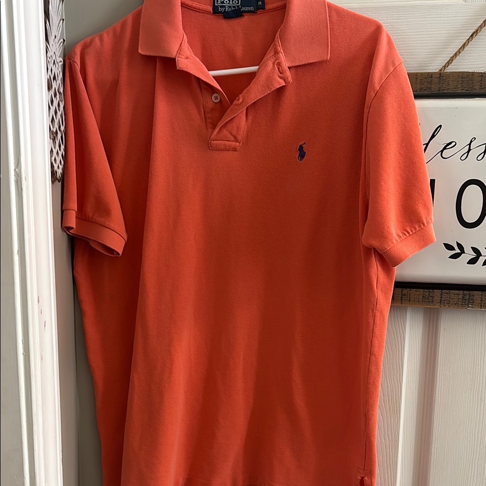 Polo by Ralph Lauren Men's Orange Polo Shirt